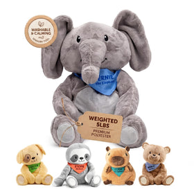 Lilly's Love Ernie elephant weighted plush 5 lb calms and grounds at home
