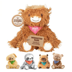 Lilly's Love Hazel Highland Cow weighted plush for grounding and comfort.