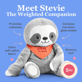 Stevie the Sloth with removable insert showing easy cleaning and reuse