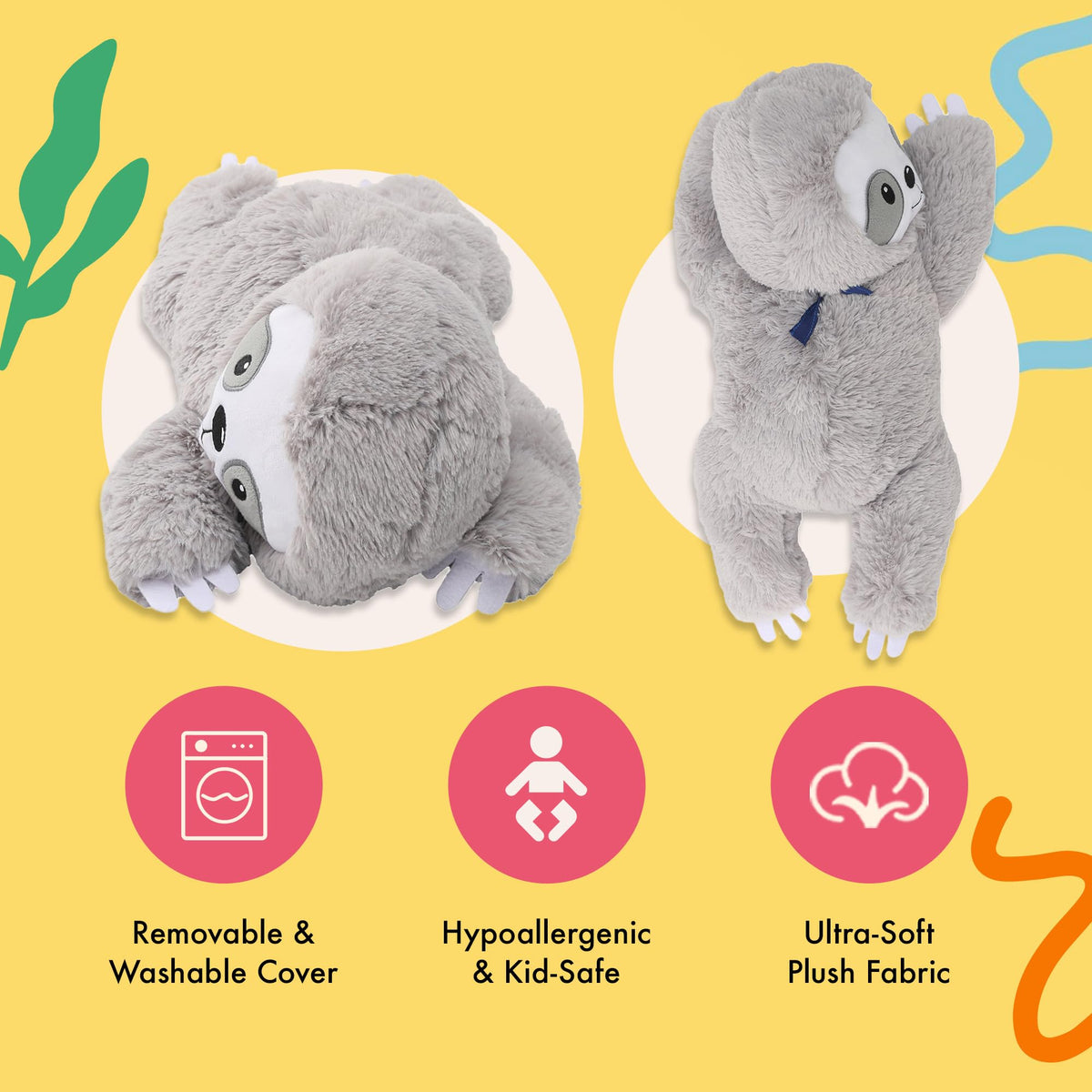 Lilly's Love weighted plush being hugged by a child and adult for calm moments.
