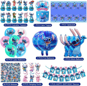 Lilo and Stitch foil balloons add color and excitement.