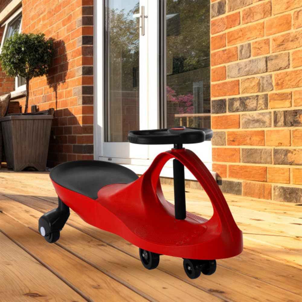 Lil' Rider wiggle car indoor riding demonstrates safe, quiet play on smooth floors