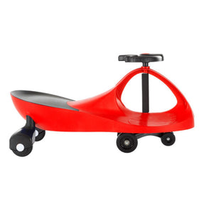 Lil' Rider wiggle car metal-frame close-up highlights sturdy construction