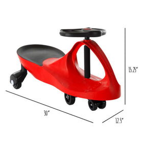 Lil' Rider wiggle car red and black design invites imaginative play