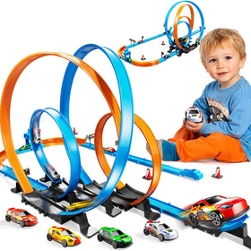 LILYBUDS race track set assembly shows a versatile layout for creative play.