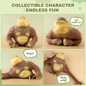 Lilycass Gorilla Squishy interior quartz sand provides dense tactile feedback.