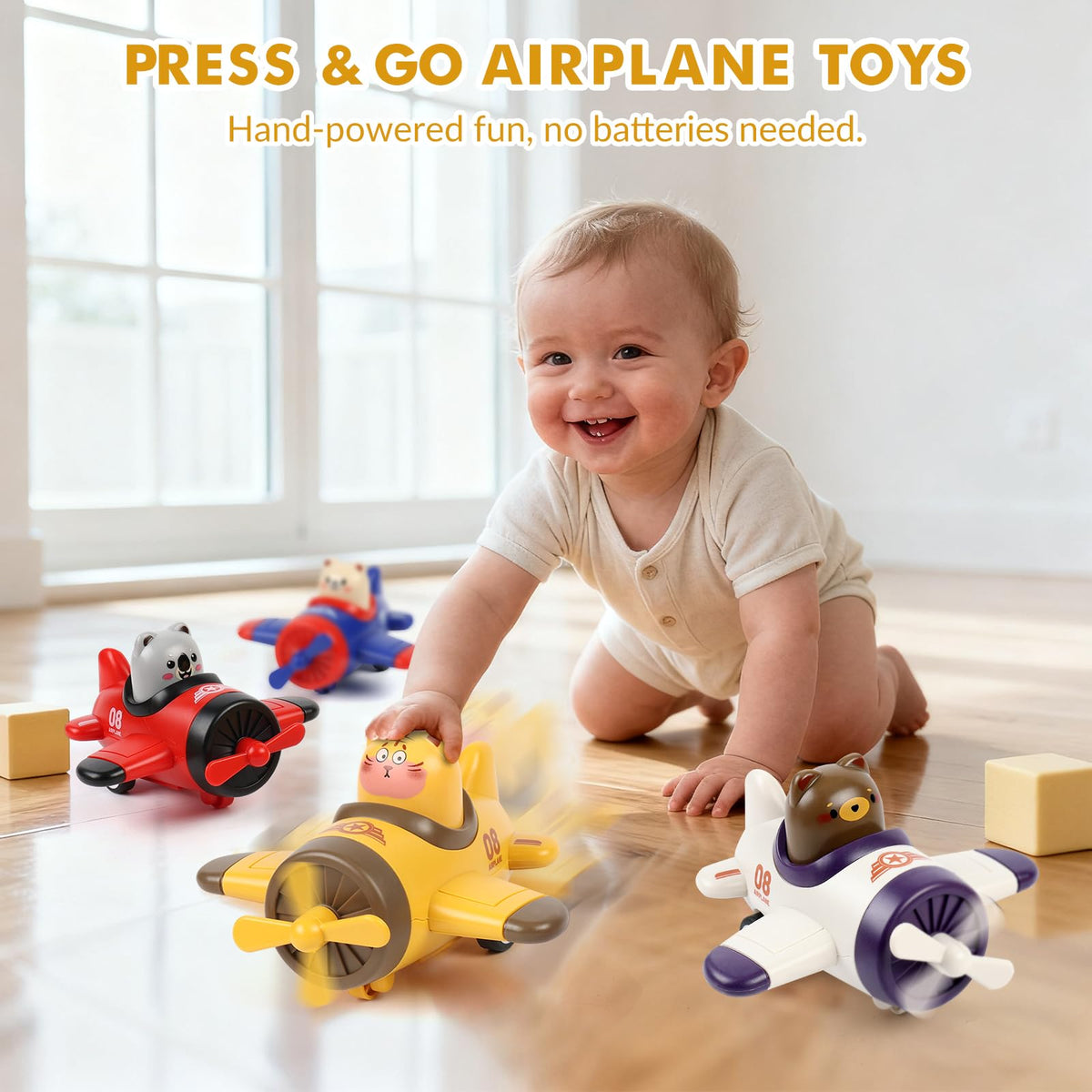 Lilycass press and go friction cars demonstrate easy motion without batteries
