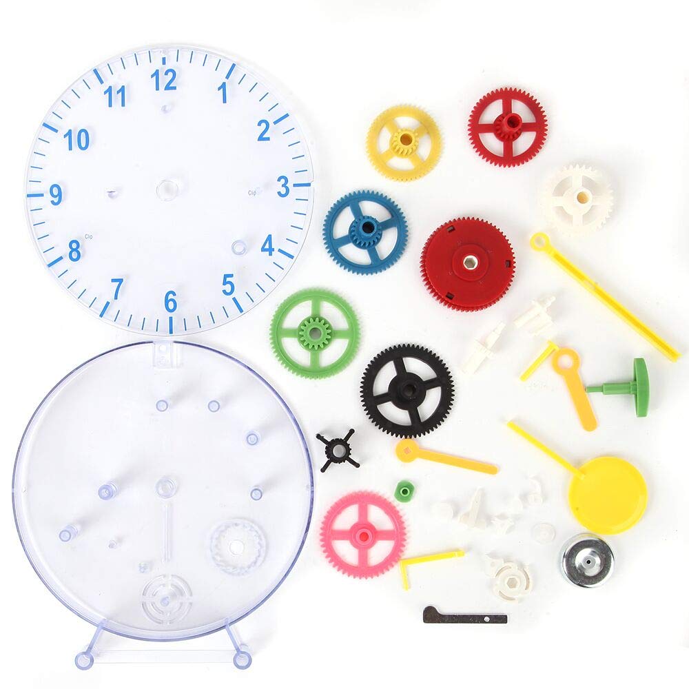 Lily's Home puzzle clock pieces close-up for tactile play and color recognition.