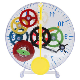 Lily's Home puzzle clock setup view highlights a no-battery, wind-up clock.