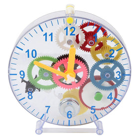 Lily's Home puzzle clock spring mechanism demonstrates wind-and-gear operation.