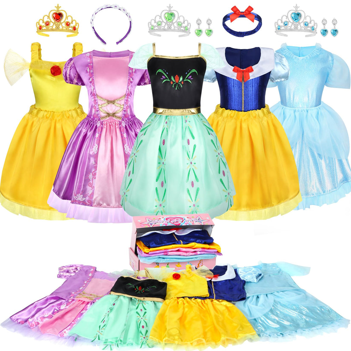 Limiroler princess dress-up set box for imaginative play and tidy storage.