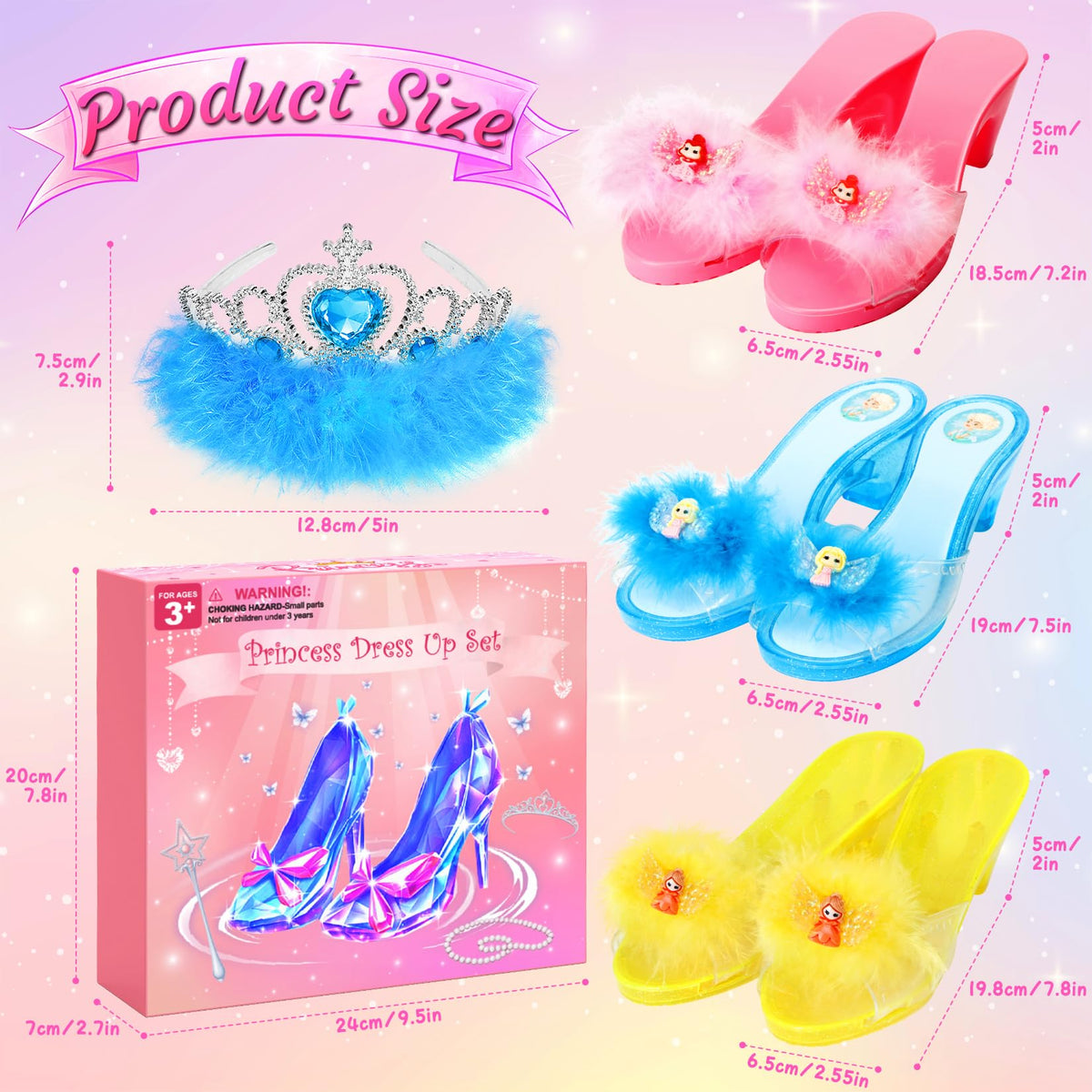 LIMIROLER princess dress-up shoes non-slip soles for safe movement
