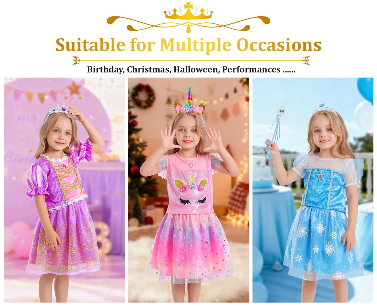 LIMIROLER Rainbow Princess Skirt adds colorful movement for storytime adventures.