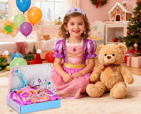 LIMIROLER Rainbow Princess Storage Box organizes dress-up treasures.
