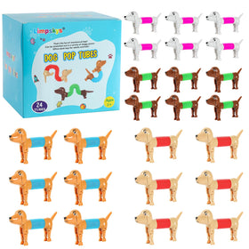 Limpskys Dog Pop Tubes with rotating head for interactive sensory play