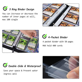 LIMSTDIC PU fabric exterior protects cards from fading and stains.