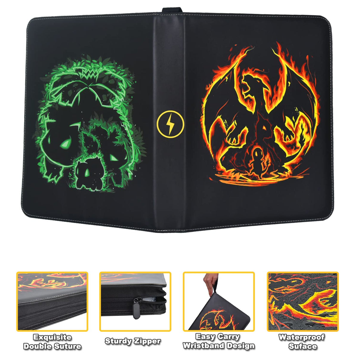 LIMSTDIC binder with wrist strap offers portable card storage for all ages.