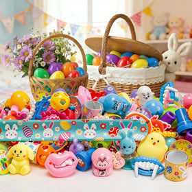 LINAYE compact mini toys fit standard eggs and baskets for rewards.