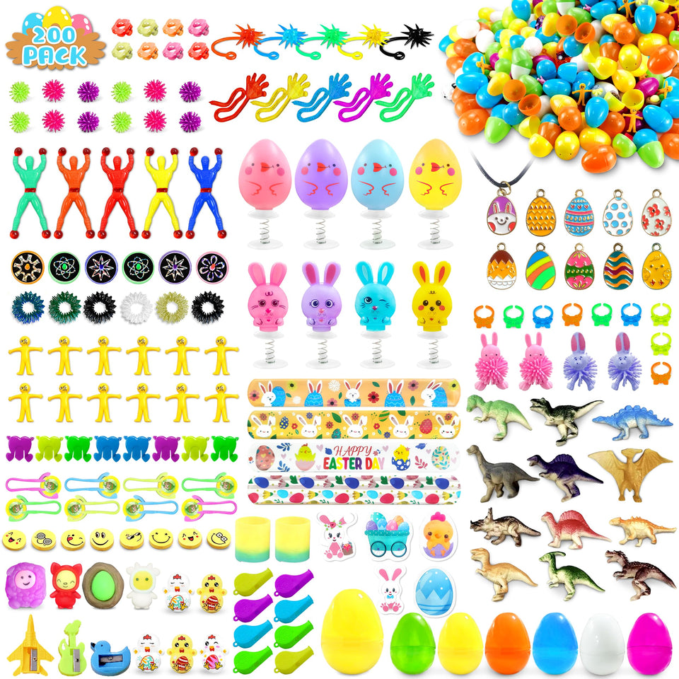 LINAYE Easter eggs 200-pack colorful display for exciting egg hunts.