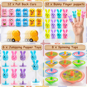 LINAYE Easter eggs fillers assortment view for egg hunts and gift bags.