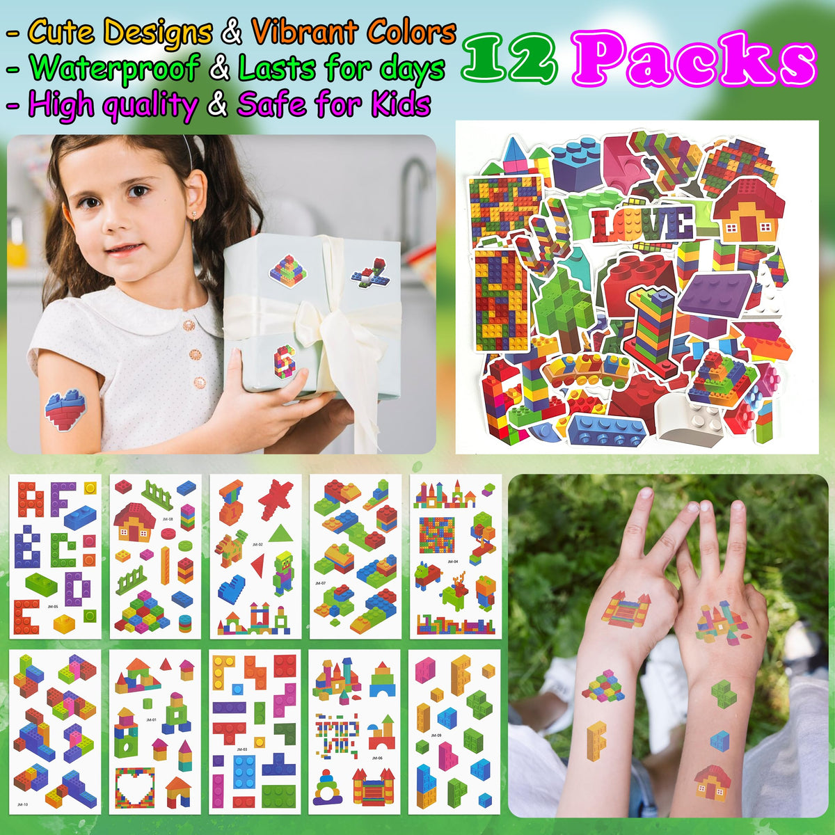 LINAYE slap bracelets and vinyl stickers promote interactive party activities
