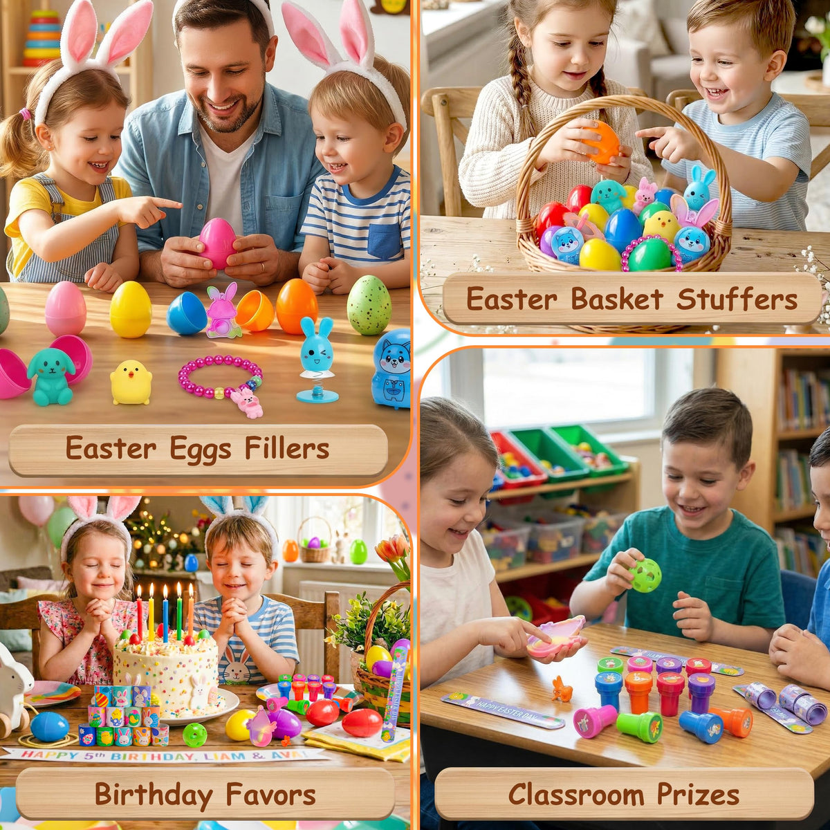 LINAYE soft-edged, non-toxic Easter fillers designed for safe handling.