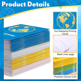Lincia blank passport book yellow cover ideal as party favors and gifts.