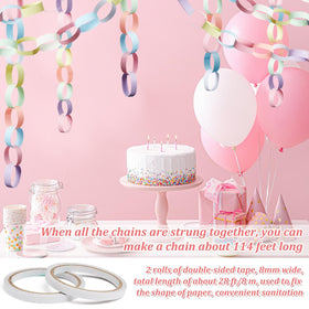 Lincia double-sided tape rolls included for fast, secure link joins