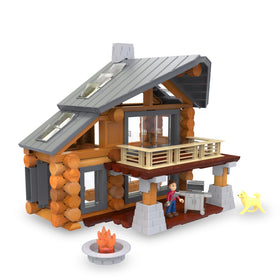 Lincoln Logs Beechwood Retreat grilling station inspires backyard pretend parties.