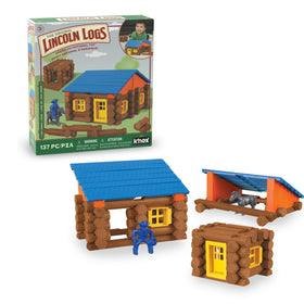 Lincoln Logs Oak Creek Lodge, 137 pieces, enhances fine motor skills through building