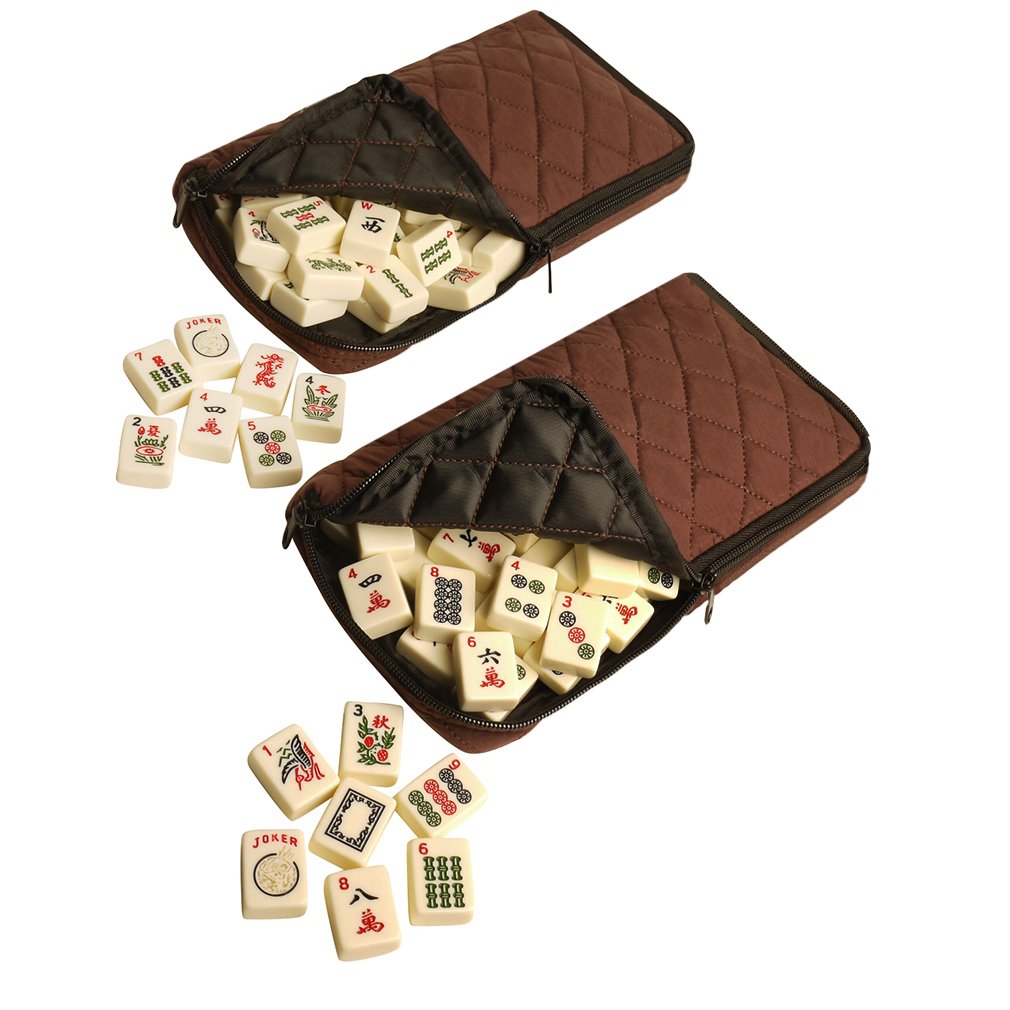 Linda Li soft quilted case in brown with straps for easy transport