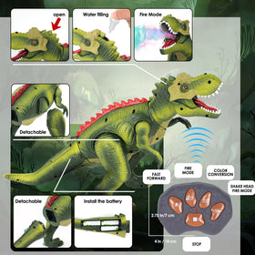 LINEQIC dinosaur 3D eyes detail enhances realism during pretend adventures.
