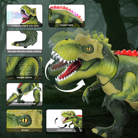 LINEQIC dinosaur LED spine light brightens night-time play with dramatic glow.