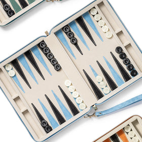 Lingle backgammon portable handle enables easy carrying.