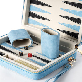 Lingle backgammon set opened board layout for at-a-glance play.