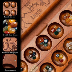 Lingle Deluxe african petroglyphs closeup highlights authentic cultural flair.