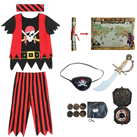 Lingway Toys pirate costume top with vibrant skull-and-crossbones print for imaginative play