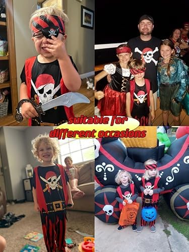 Lingway Toys pirate costume accessories set including bandana, eye patch, map for complete role play.