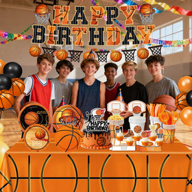LINHAXM basketball banner to create instant party focal point.