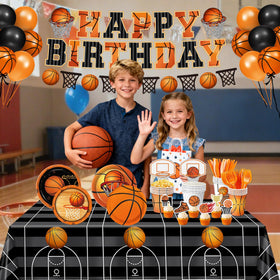 LINHAXM basketball napkins for quick cleanups and bold party color.