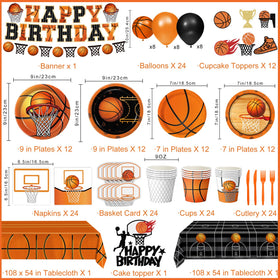 LINHAXM basketball plates 7-inch design perfect for snacks and kids' portions.