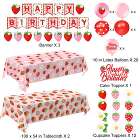 LINHAXM berry first banner adds photo-ready charm to celebrations