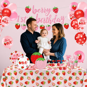 Linhaxm Berry First cupcake toppers finish the dessert table vibe