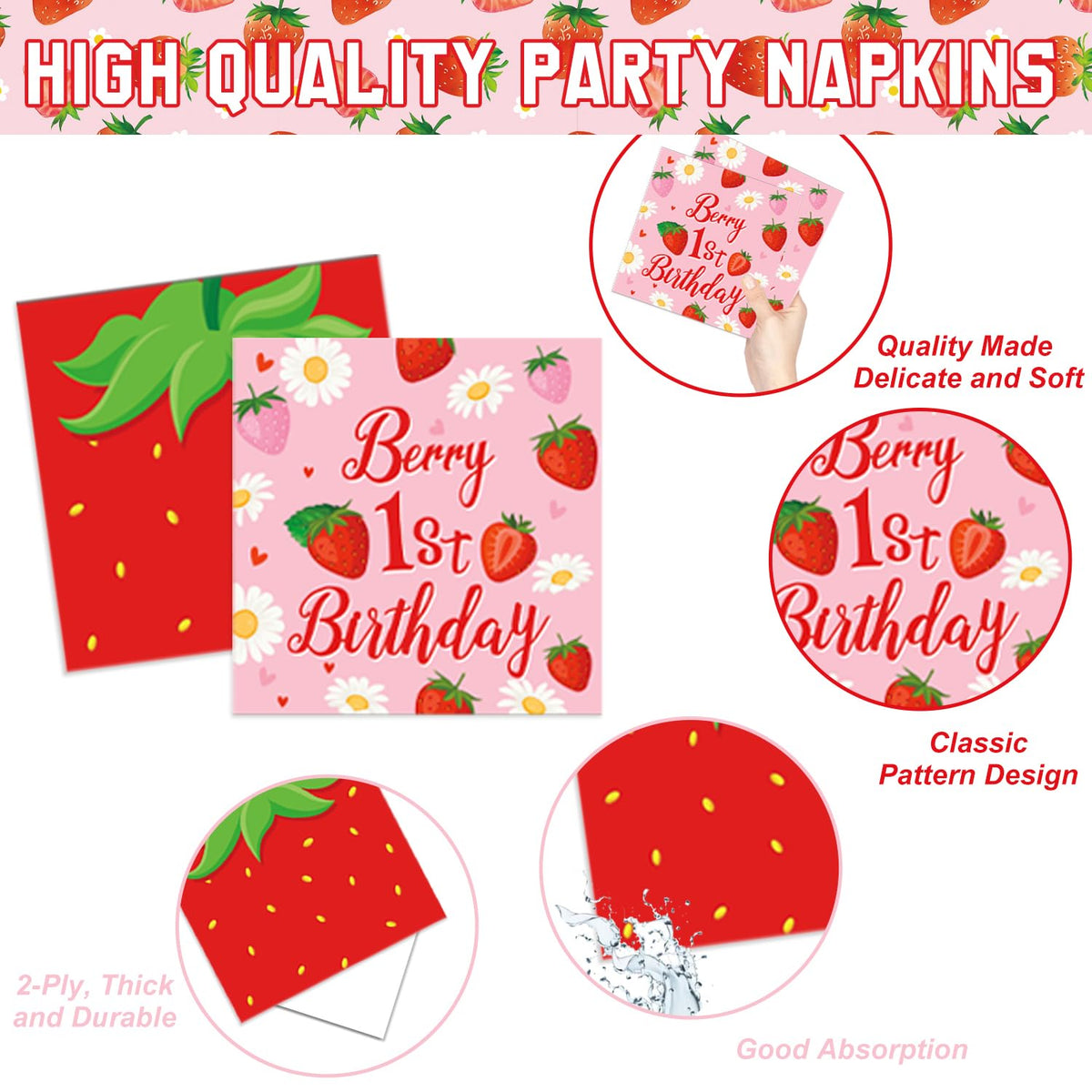 Linhaxm Berry First dessert plates 7 inches brighten treats for guests