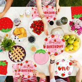 Linhaxm Berry First napkins add festive flair and practical cleanup