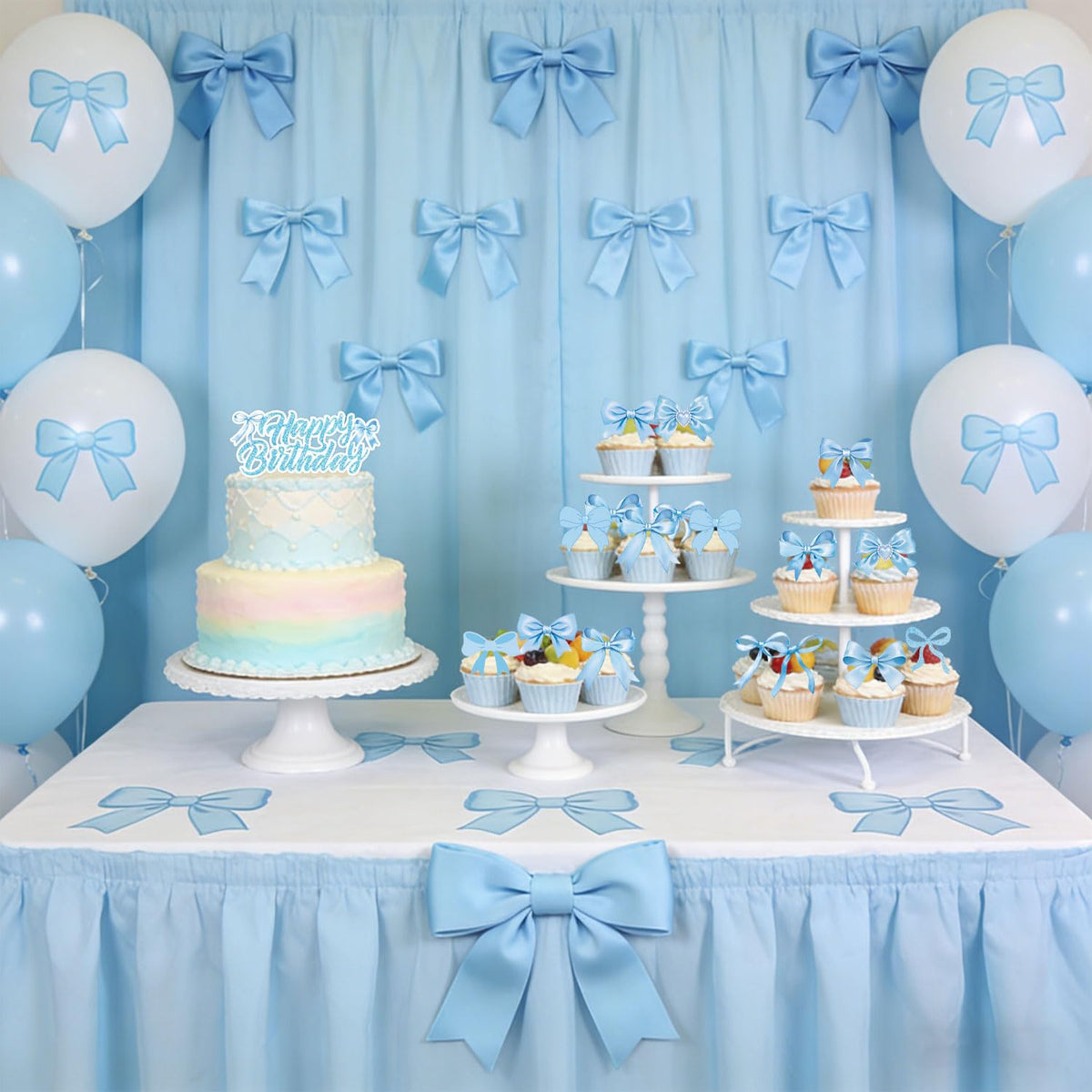 LINHAXM blue bow cups pair with meals and drinks beautifully