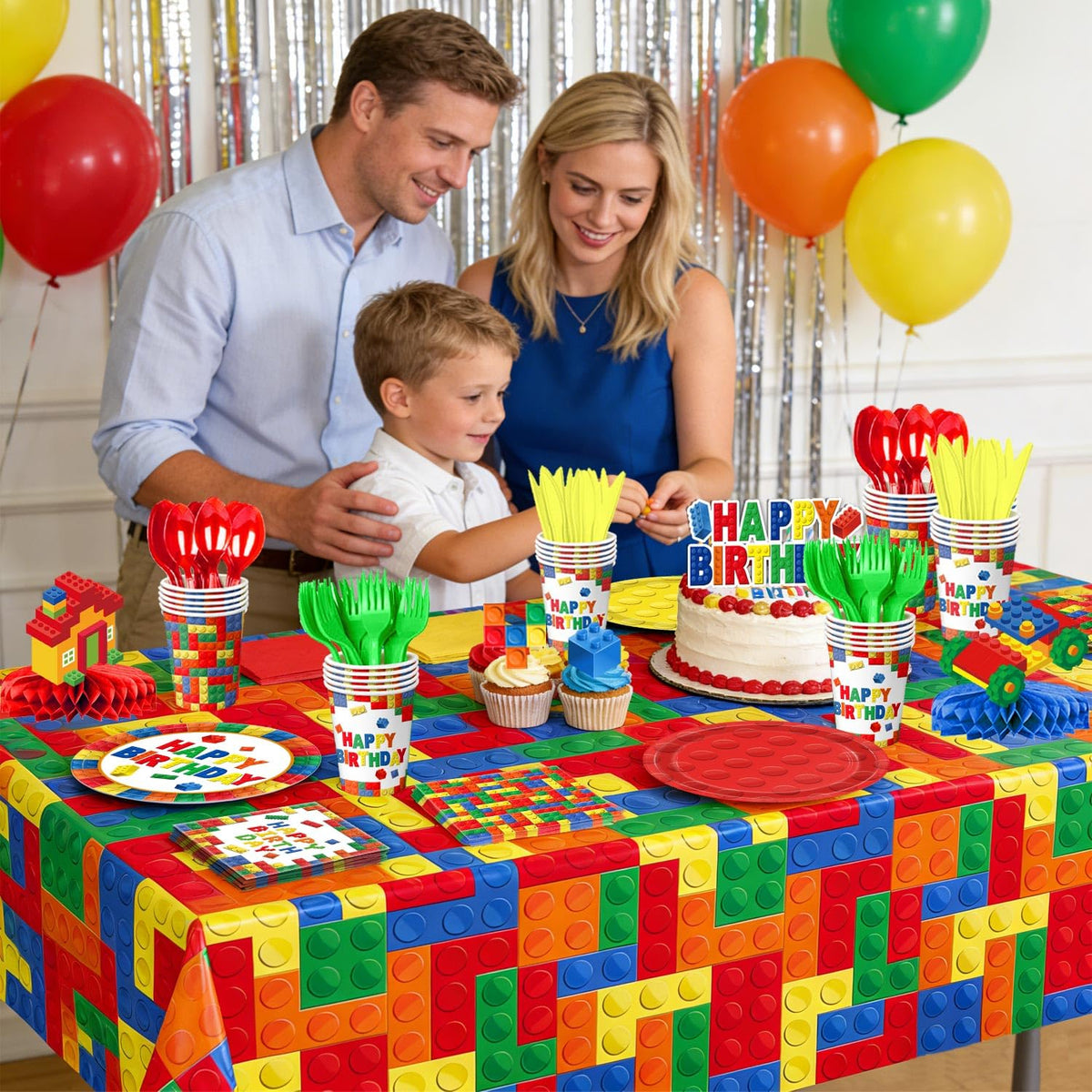 LINHAXM building block balloons add festive color and volume