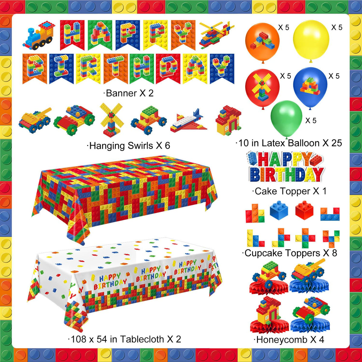 LINHAXM building block dessert plates 7-inch simplify serving and cleanup