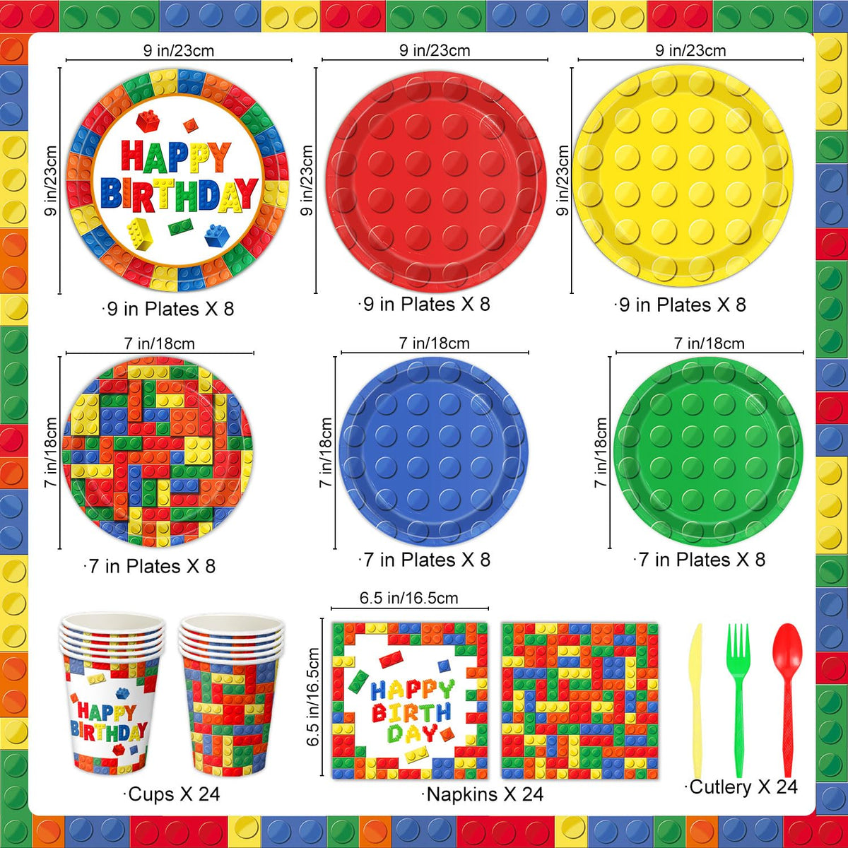 LINHAXM building block napkins enhance mess containment with playful patterns