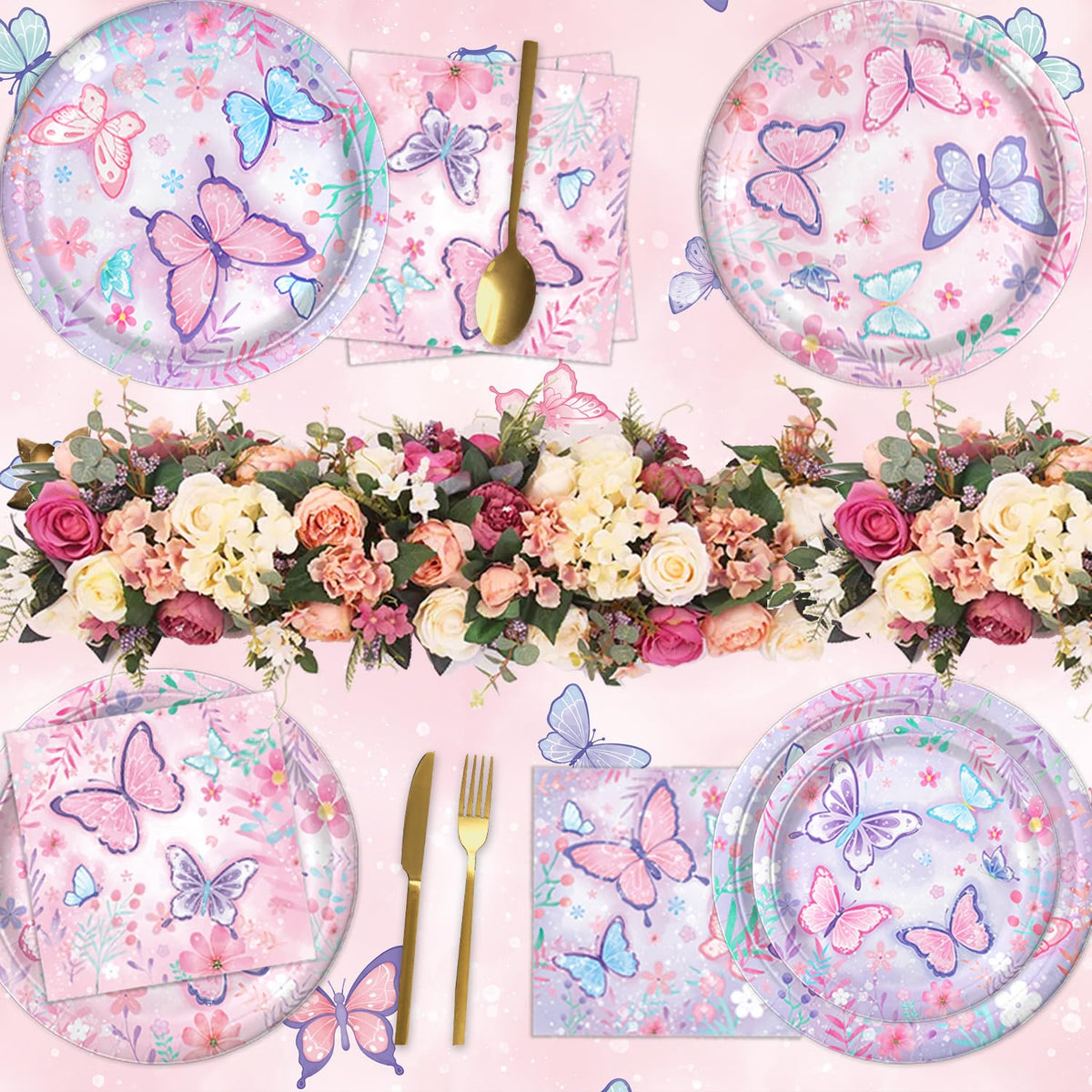 LINHAXM butterfly cups sturdy disposable drinkware for celebrations.